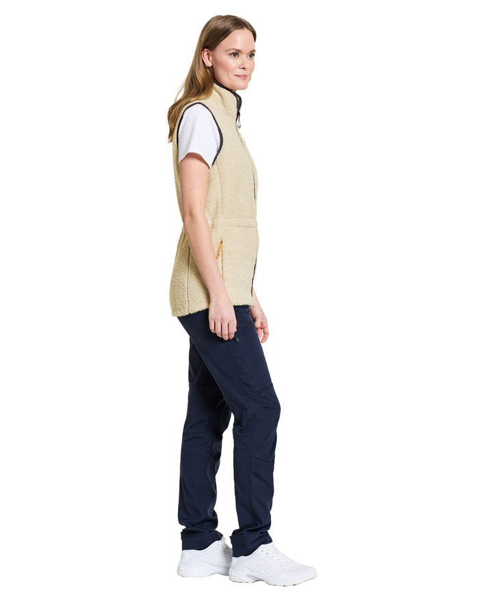 Light Beige coloured Didriksons Full-ZIp Fleece on White background #colour_light-beige