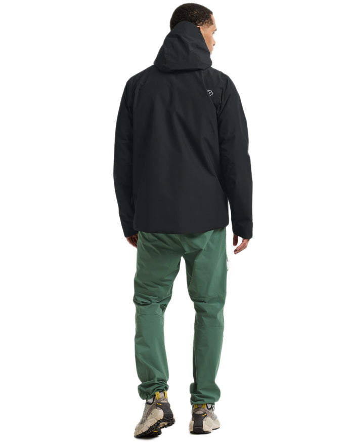 Black coloured Didriksons Mens Biak Jacket on white background #colour_black