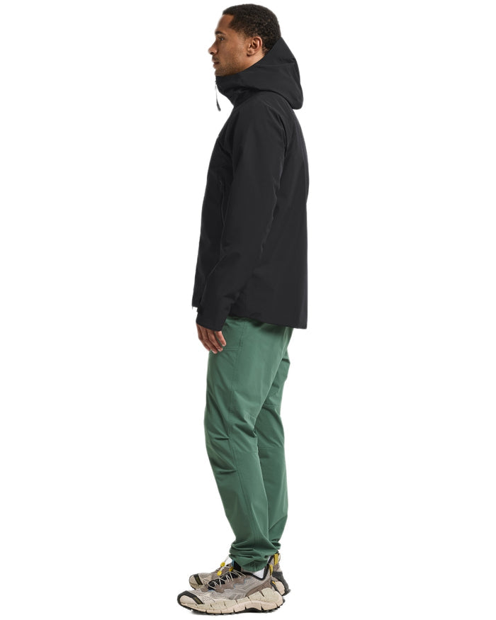 Black coloured Didriksons Mens Biak Jacket on white background #colour_black