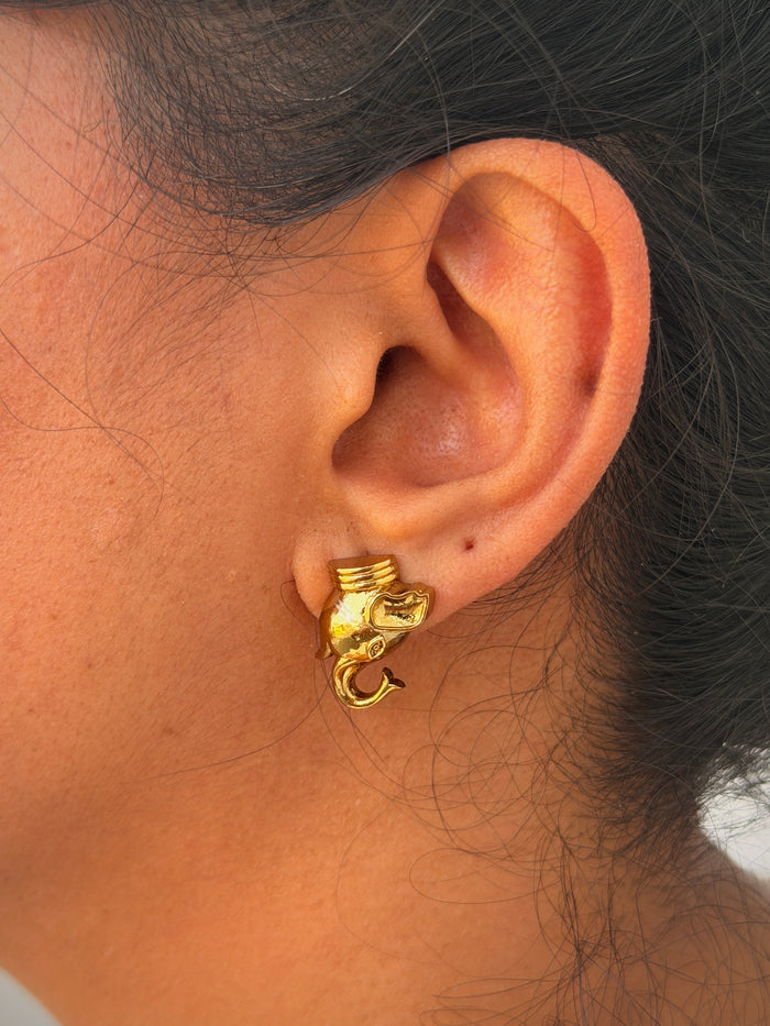 Dual Elephant Short Necklace Set