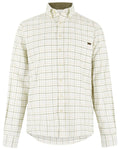 Dusky Green Coloured Dubarry Mens Drumcar Tattersall Check Shirt on white background #colour_dusky-green