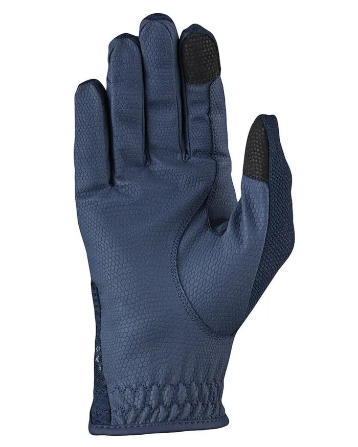 Navy Coloured Dublin Airflow Honeycomb Gloves on white background #colour_navy