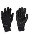 Black Coloured Dublin Polartec Fleece Riding Gloves on white background #colour_black