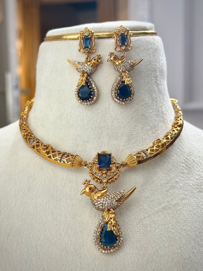 Elegant Bird Motif Necklace Set A104