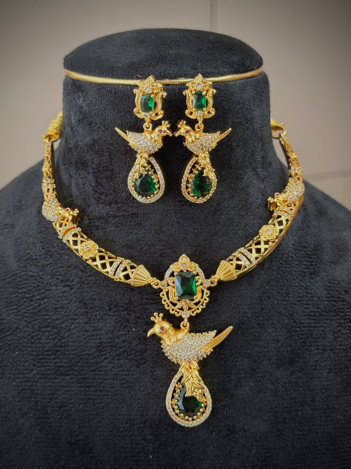 Elegant Bird Motif Necklace Set A104