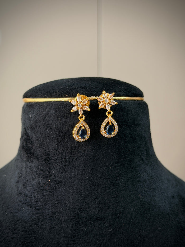 Elegant CZ Teardrop Necklace Set A107