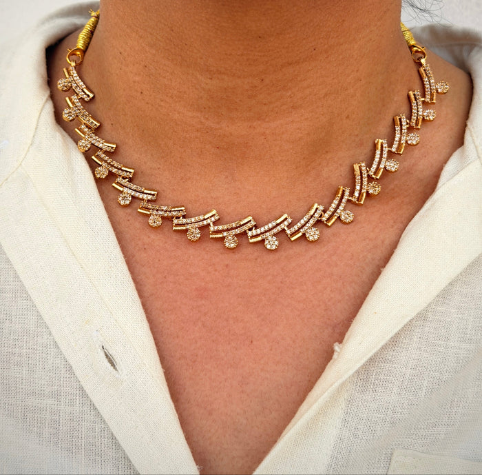 Elegant Drop Choker Necklace Set