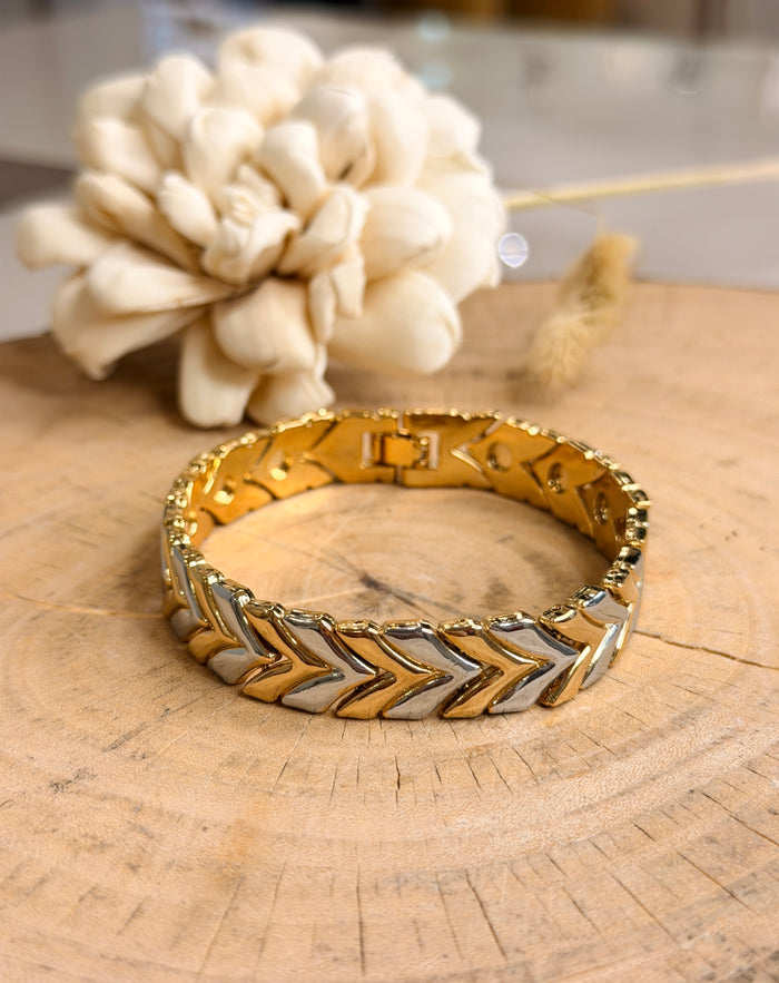 Elegant Dual‑Tone Men's Bracelet