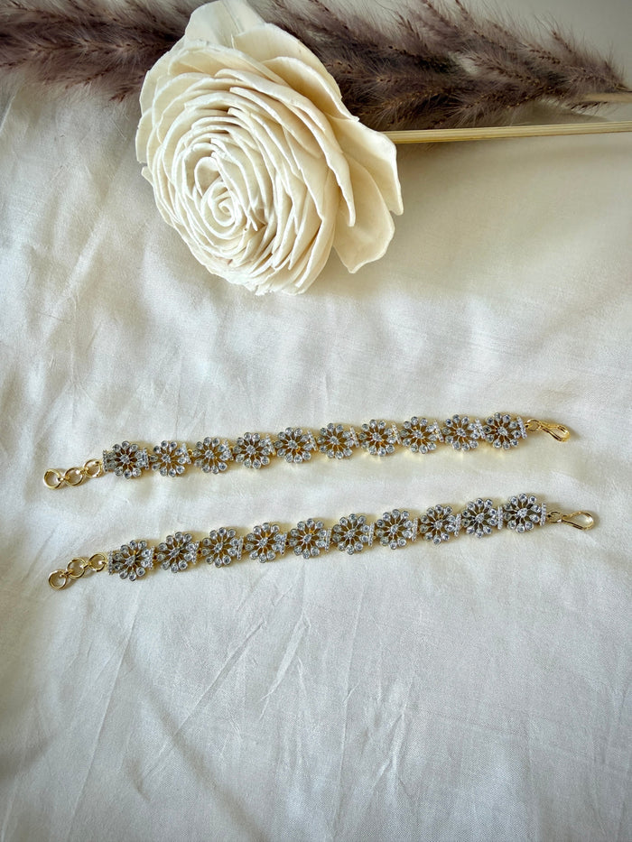 Elegant Flower Crystal Ear Chain