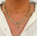 Elegant Green Leave  Necklace Set