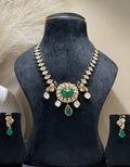 Emerald Peacock Necklace Set