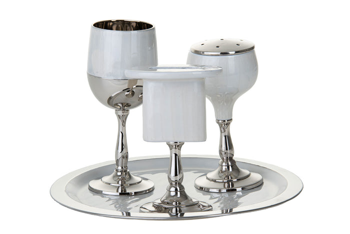 Enamel and Stainless Steel Havdalah Set