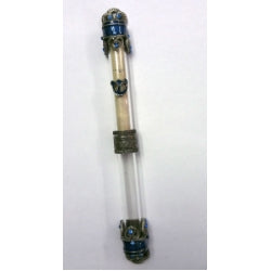 Enamel On Pewter Wedding Glass Mezuzah