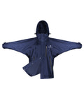 Navy coloured Equidry Mens Equimac Shortie With Stowaway Hood on white background #colour_navy