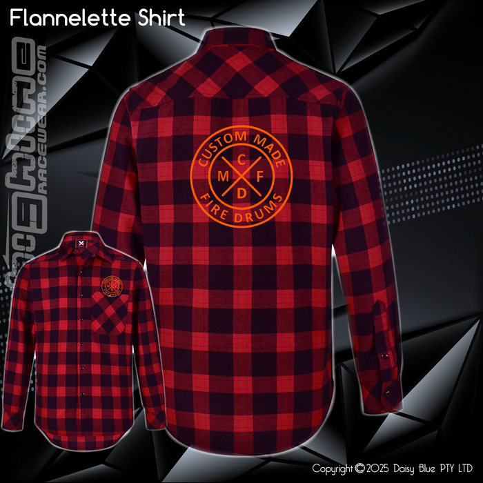 Flannelette Shirt - Custom Made Fire Drums