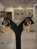Floral Crystal Stone Cascade Dangle Earrings