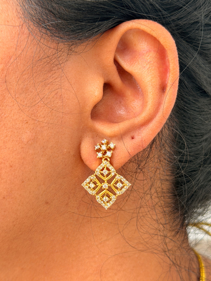Geometric Square Necklace Set