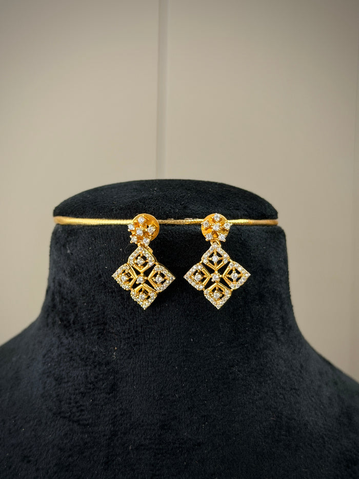 Geometric Square Necklace Set