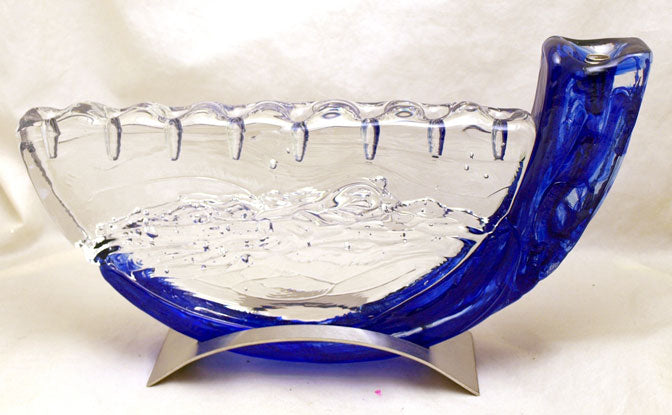 Glass Shofar Menorah