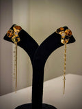 Gold Bloom Crystal Earrings Set