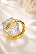 Gold-Plated Sleek Teardrop Front Slim Hinged Bracelet