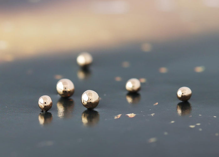 Gold Threadless Bead
