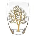 Gold Tree of Life Mouth-Blown Glass Vase