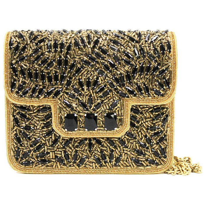 Golden Goddess Beaded Handbag