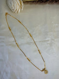 Golden Om ॐ Ganesha Pendant With Tube Station Chain