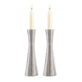 Hammered Nickel Candlesticks