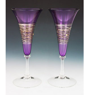 Handblown Champagne Flutes
