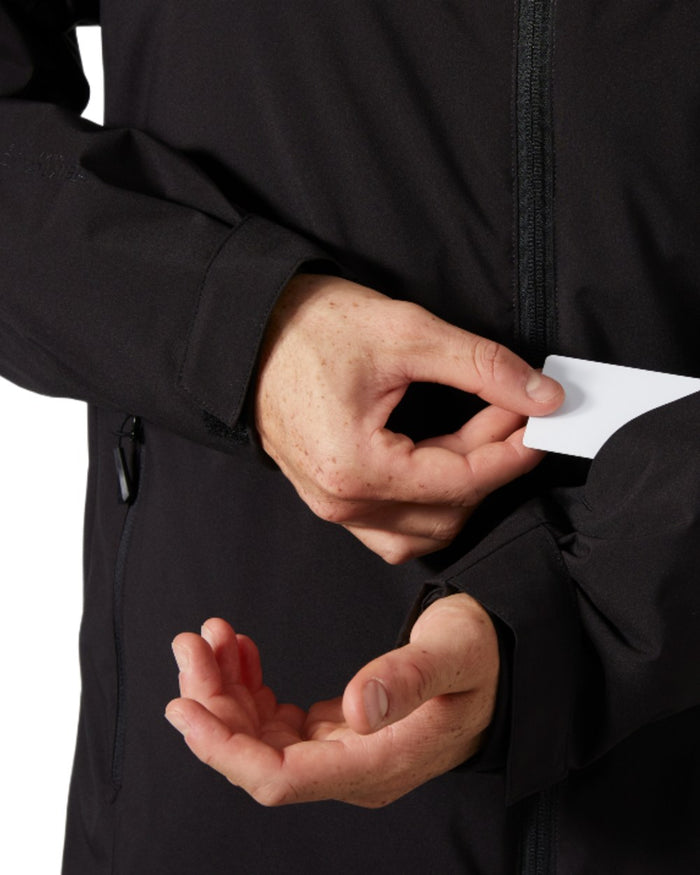 Black Coloured Helly Hansen Mens Alpine Insulated Jacket on white background #colour_black