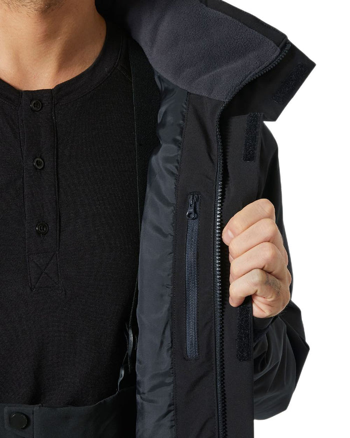 Black Coloured Helly Hansen Mens Crewser Jacket on white background #colour_black