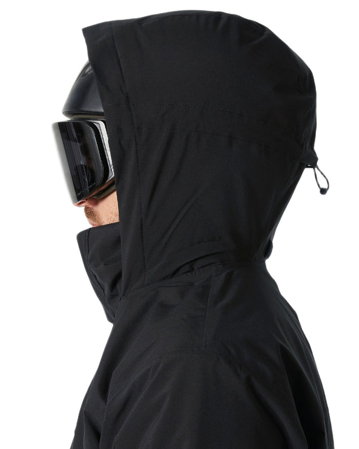 Black Coloured Helly Hansen Mens Crewser Jacket on white background #colour_black