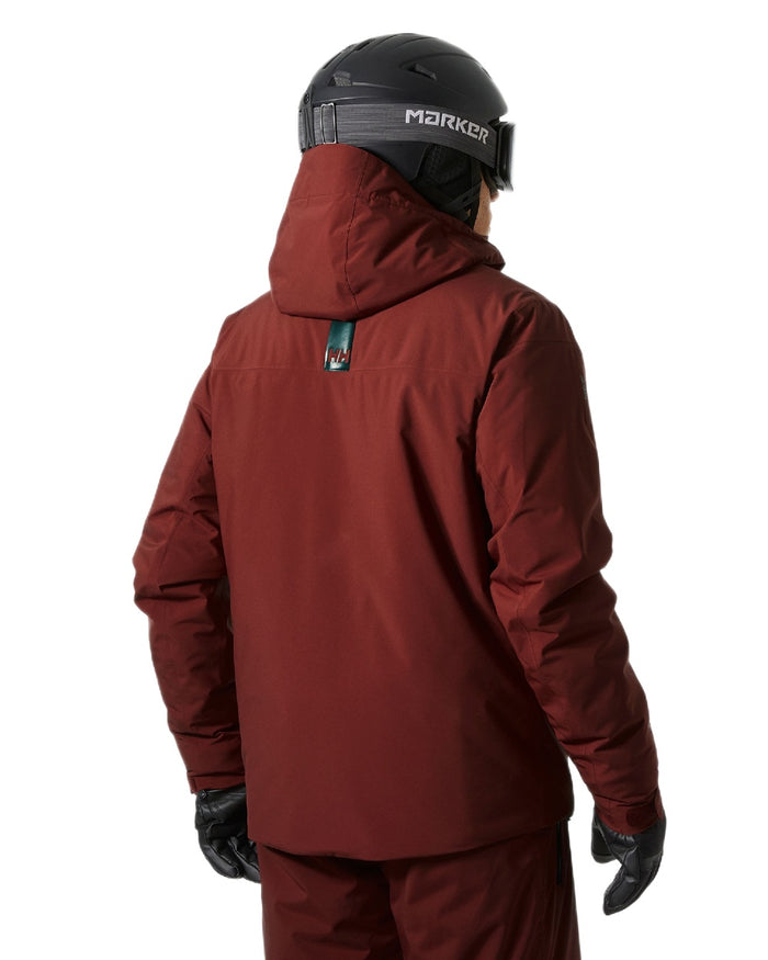 Mars Red Coloured Helly Hansen Mens Gravity Jacket on white background #colour_mars-red