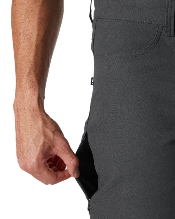 Ebony coloured Helly Hansen Mens Holmen 5 Pocket Shorts on white background #colour_ebony