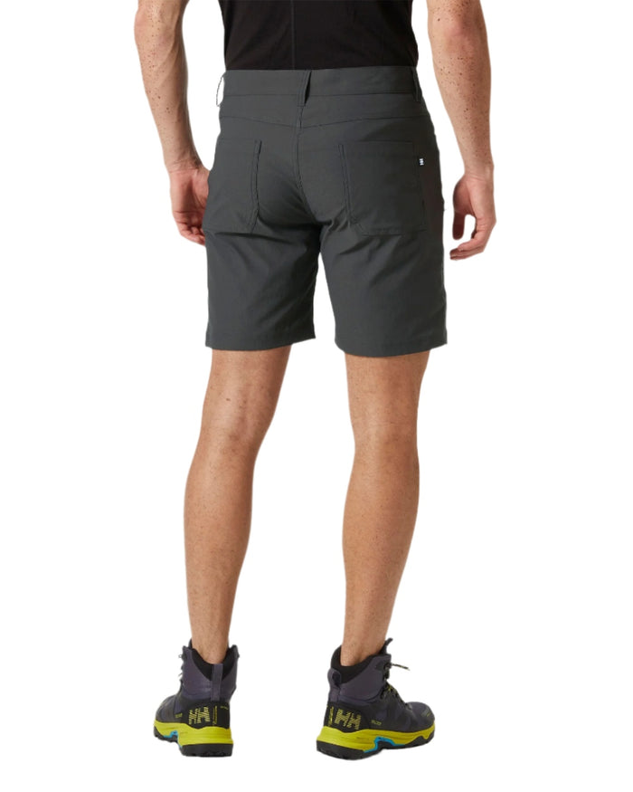 Ebony coloured Helly Hansen Mens Holmen 5 Pocket Shorts on white background #colour_ebony