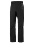 Black Coloured Helly Hansen Mens Swift 3 Layer Shell Pants on white background #colour_black