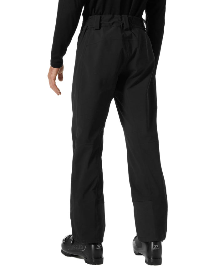 Black Coloured Helly Hansen Mens Swift 3 Layer Shell Pants on white background #colour_black