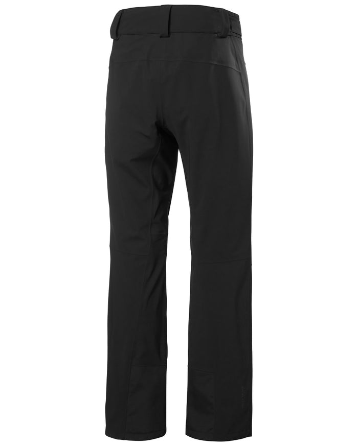 Black Coloured Helly Hansen Mens Swift 3 Layer Shell Pants on white background #colour_black
