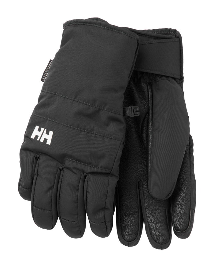 Black Coloured Helly Hansen Mens Swift Helly Tech Gloves on white background #colour_black
