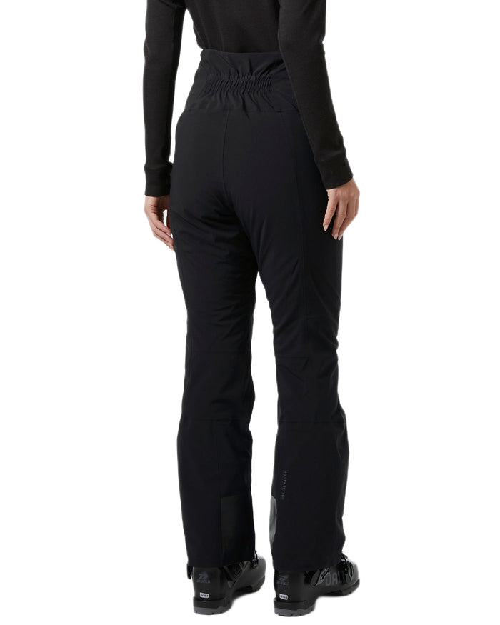 Black Coloured Helly Hansen Womens Alphelia High Waist Insulated Pants on white background #colour_black