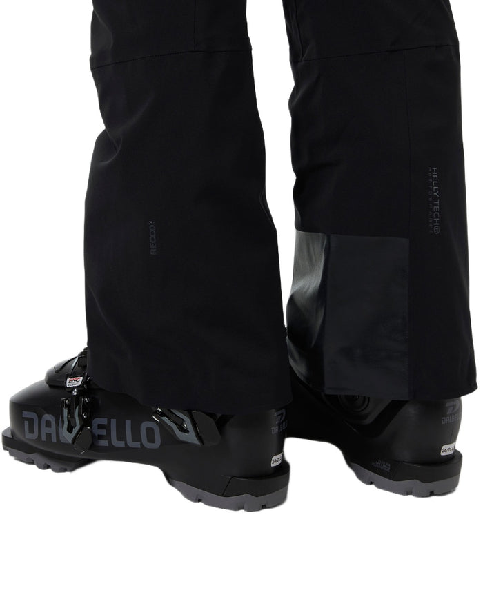 Black Coloured Helly Hansen Womens Alphelia High Waist Insulated Pants on white background #colour_black