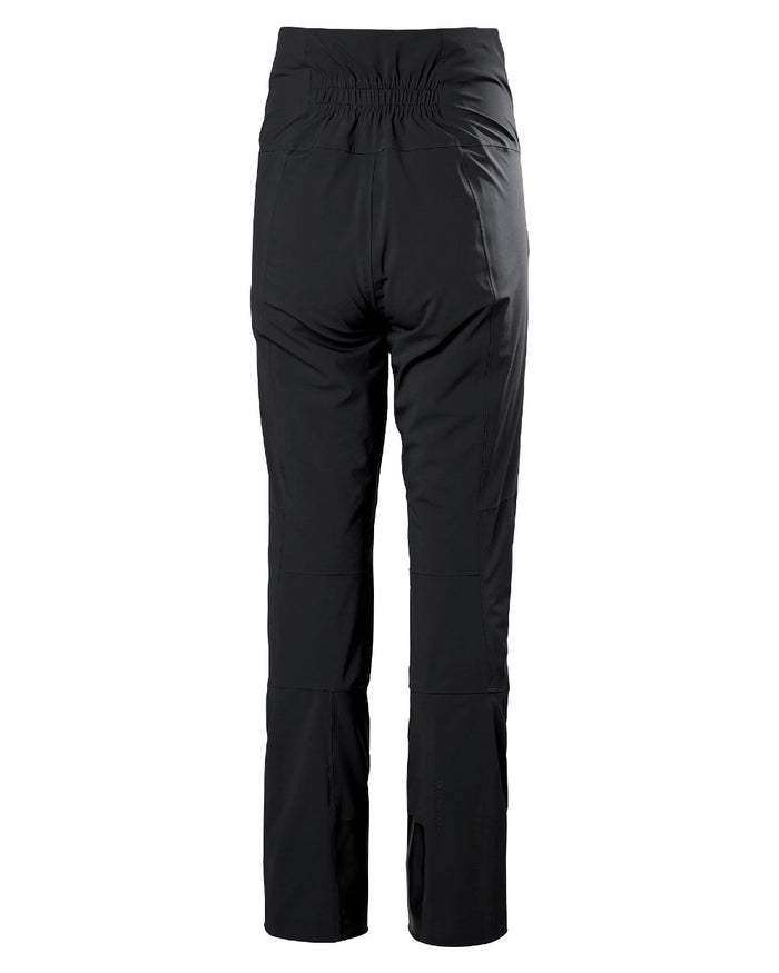 Black Coloured Helly Hansen Womens Alphelia High Waist Insulated Pants on white background #colour_black
