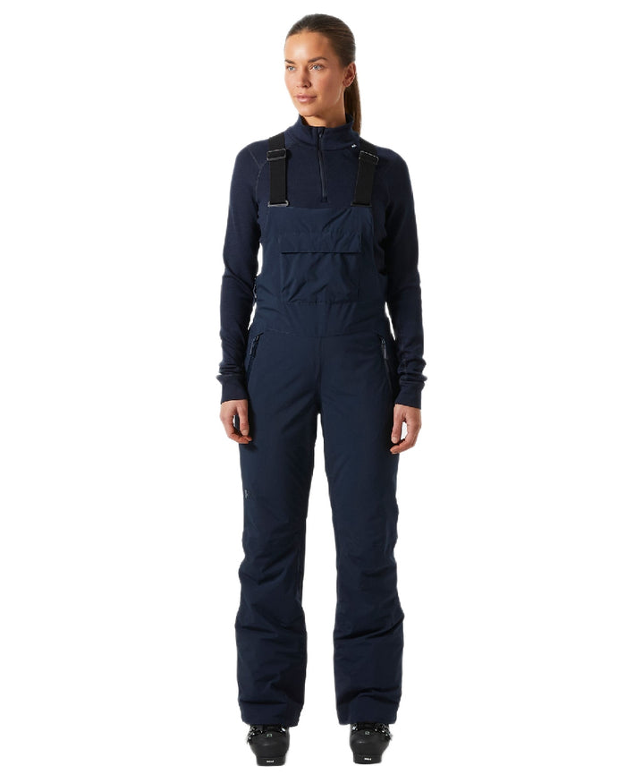 Navy Coloured Helly Hansen Womens Legendary Insulated Bib Pants on white background #colour_navy