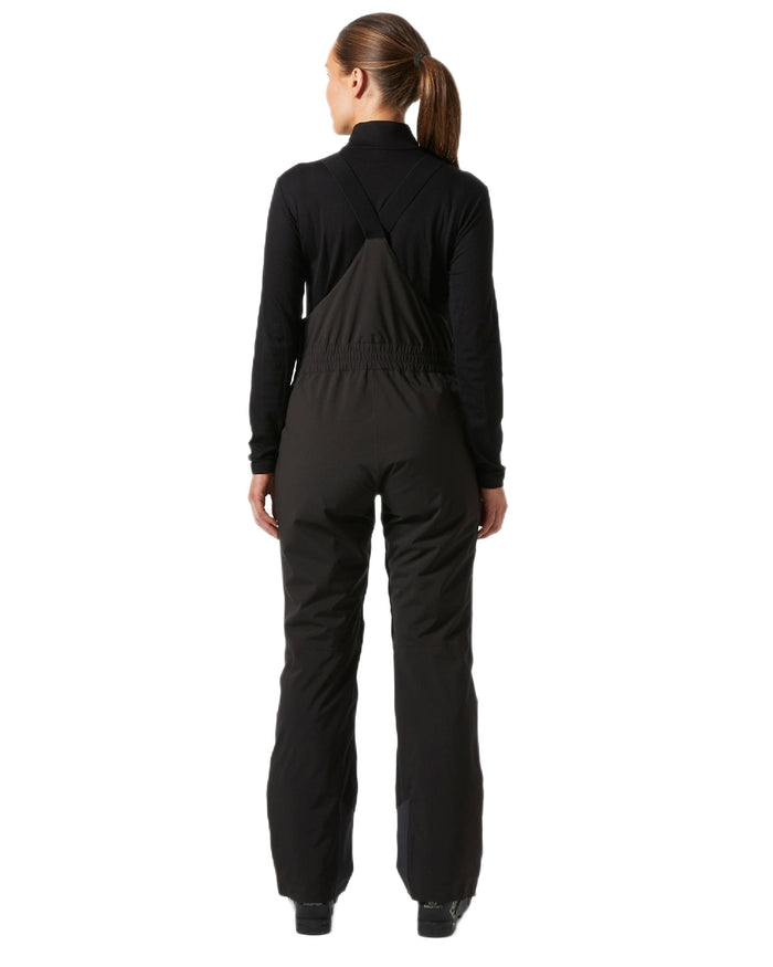 Black Coloured Helly Hansen Womens Legendary Insulated Bib Pants on white background #colour_black