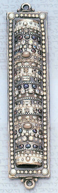 Hematite And Crystal Mezuzah