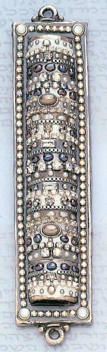Hematite And Crystal Mezuzah