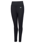 Black Coloured Hoggs of Fife Womens Skye Active Thermal Leggings on white background #colour_black