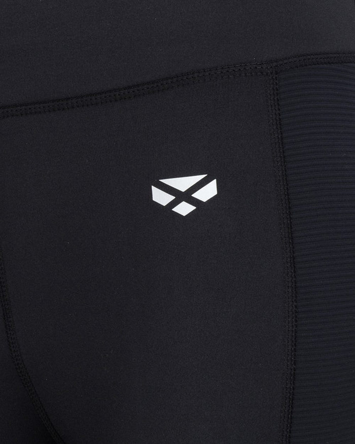 Black Coloured Hoggs of Fife Womens Skye Active Thermal Leggings on white background #colour_black